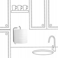 Wieszak uchwyt XXL na ręcznik papierowy WR02 INOX