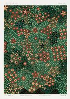 Plakat 21x29,7cm Japoński Wzór Kwiatowy, G.A. Audsley do Salonu