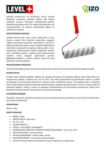 Grunt Szczepny 20kg Grunt Kwarcowy Wałek Malarski na Arena.pl