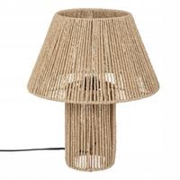 LAMPKA STOŁOWA PLECIONA BOHO LAMPA BRĄZOWA DO SALONU wys.38 cm