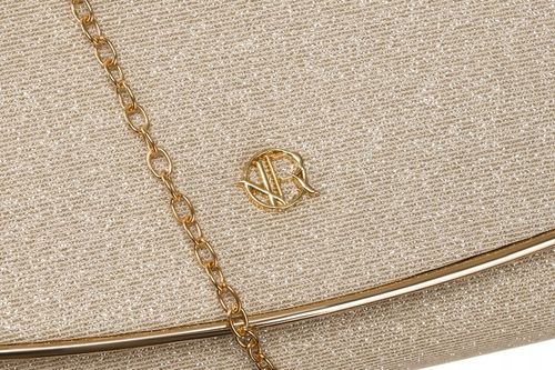 Torebka kopertówka brokatowa na wesele bal wieczorowa mała z klapką Rovicky na Arena.pl