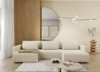 Kremowy Narożnik z Funkcją Spania 340x149 cm CIRI U IT - Różne Kolory