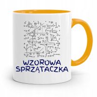Dla Sprzątaczki Kubek Żółty Na Prezent Urodziny Z Nadrukiem Ze Zdjęciem
