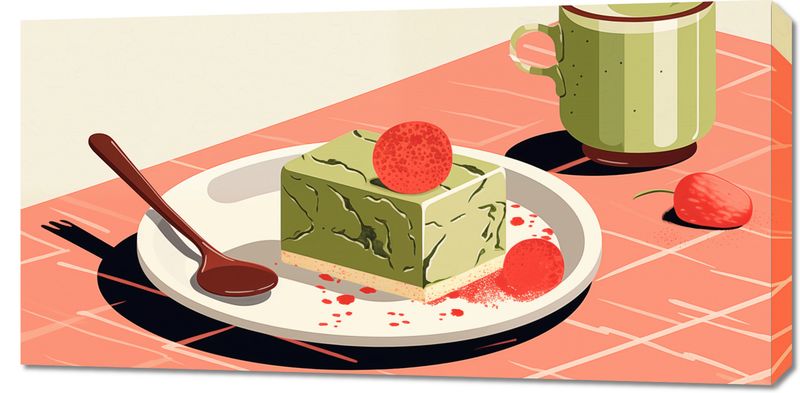 Obraz 100x50cm Deser Matcha zdjęcie 1