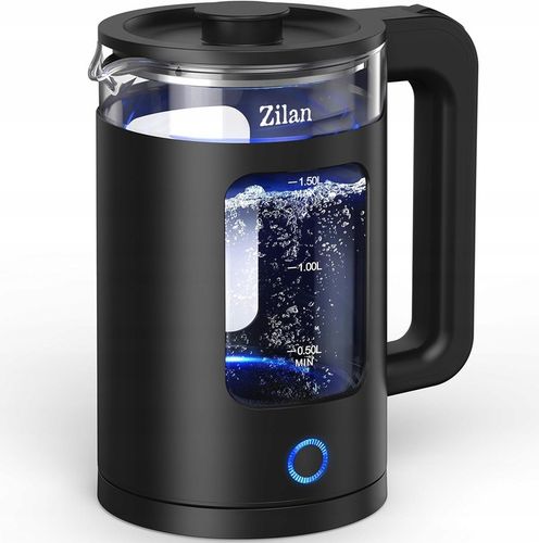 CZAJNIK ELEKTRYCZNY SZKŁO CZARNY 1,5L 1650W na Arena.pl