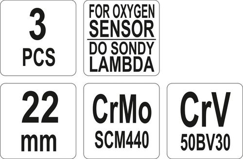 klucze do sondy lambda nasadowe 22mm 3 szt yato na Arena.pl