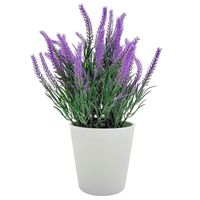 LAWENDA W DONICZCE SZTUCZNA ROŚLINA DEKORACJA 25cm FIOLETOWE KWIATY