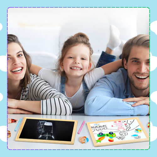 tablica magnetyczna suchościeralna kredowa farma dla dzieci pudełko j na Arena.pl