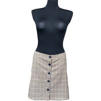 Spódnica Midi Rozkloszowana Wygodna Stylowa Żółta L Casual na Lato 65cm