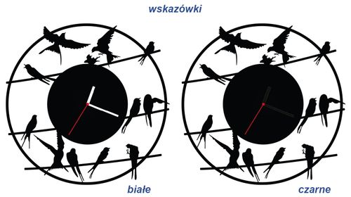 ZEGAR ŚCIENNY JASKÓŁKI 58cm XXL 164.11 na Arena.pl