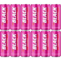 Black Energy Wild Strawberry Gazowany napój energetyzujący 250 ml x 12sztuk