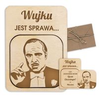 Piękna prośba o zostanie ojcem chrzestnym magnes w kopercie kraftowej