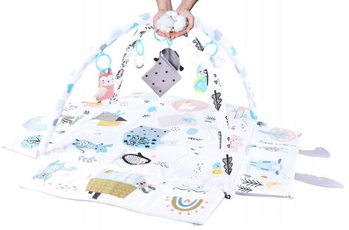 Duża Mata Edukacyjna Miękka Interaktywna 4w1 Poduszka Minky 20 piłek na Arena.pl