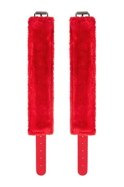 Anonymo Handcuffs, Pu Leather, Red, 27 Cm zdjęcie 8