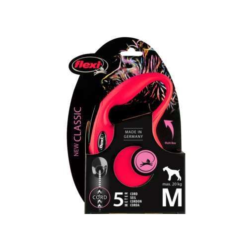 Smycz Flexi Classic rozm.M-5m do 20kg,czerw linka na Arena.pl