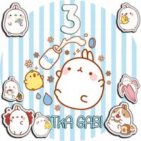 OPŁATEK NA TORT 30CM - MOLANG BAJKA + IMIĘ + GRATIS! 24CM 26CM