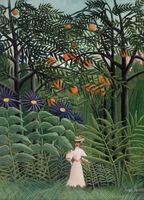 Plakat 13x18cm Woman Walking, Rousseau Vintage do Salonu