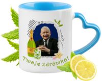 Kaczyński Kubek Błękitny Z Uszkiem W Kształcie Serca Na Prezent