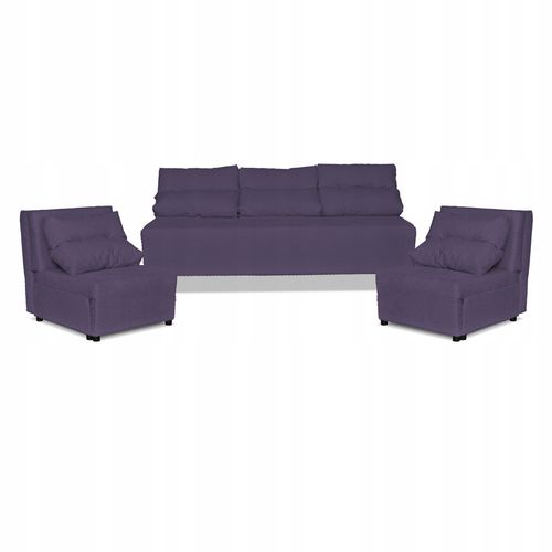 Zestaw KIMO funkcja spania sofa fotele Family Meble granat Twisster sztruks na Arena.pl