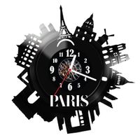 Zegar ścienny z płyty winylowej Paryż 267.14