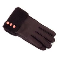 Pięciopalczaste skórzane ocieplane rękawiczki dm1 XL - szrokość 10cm