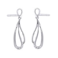 Złote kolczyki Staviori z diamentem