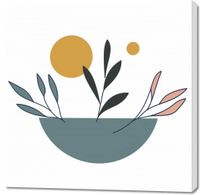 Obraz 100x100cm Miska Roślinności