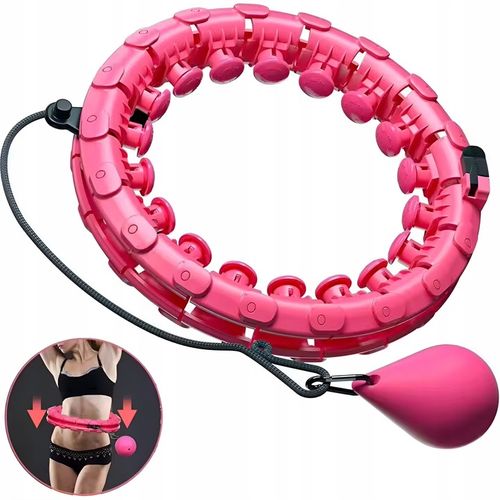 HULA HOP Z OBCIĄŻENIEM PLUS SIZE XXL WYPUSTKAMI ODCHUDZAJĄCE SKŁADANE SMART na Arena.pl