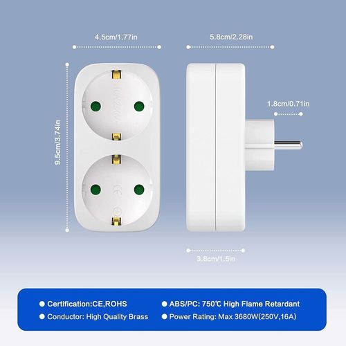 rozgałęźnik adapter 2 w 1 gniazda 3 szt na Arena.pl