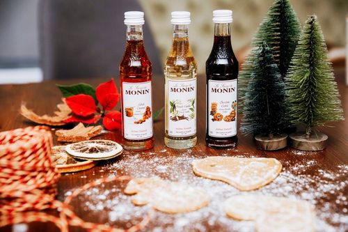 syrop do kawy MONIN | zestaw 3 x 50 ml: wanilia, czekolada, słony karmel na Arena.pl