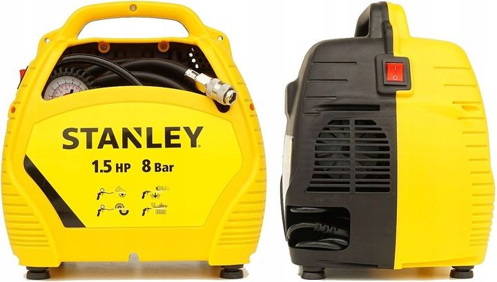 STANLEY KOMPRESOR BEZOLEJOWY SPRĘŻARKA + ZESTAW zdjęcie 8