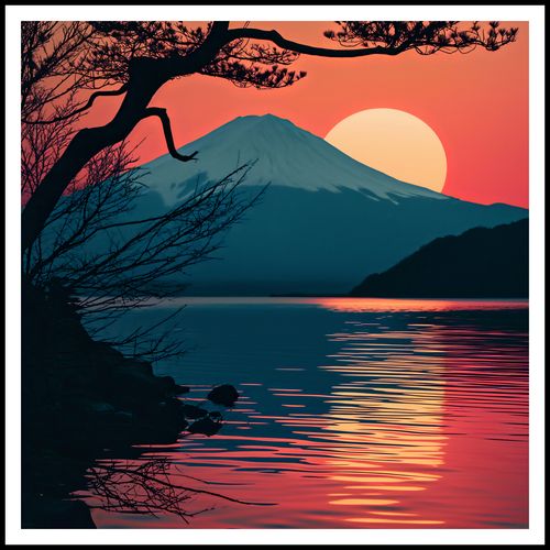 Plakat 100x100cm Góra Wieczorem na Arena.pl