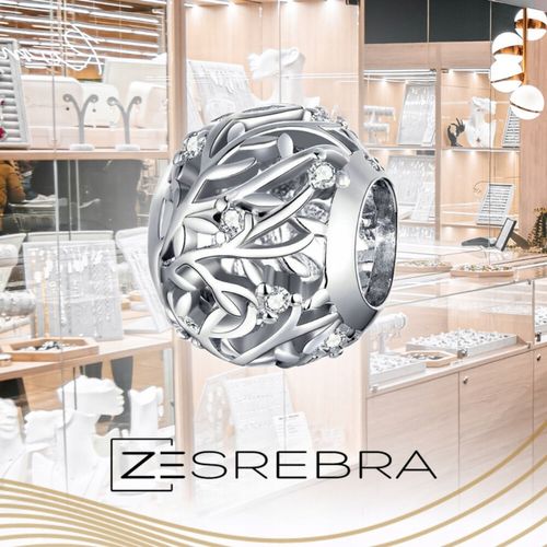 CHARMS GAŁĄZKI srebro 925 listki srebrne zawieszka koralik charmsy pr. S925 na Arena.pl