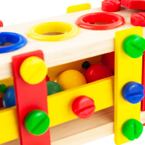 DREWNIANE AUTO DUŻY SAMOCHÓD KLOCKI MŁOTEK na Arena.pl