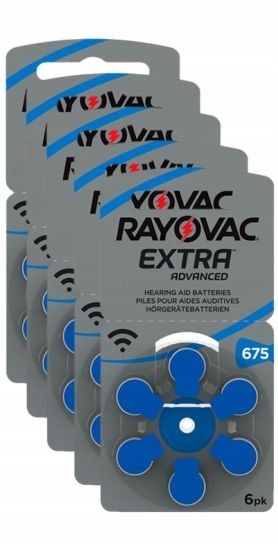 30x Baterie słuchowe RAYOVAC EXTRA 675 PR44 zdjęcie 2