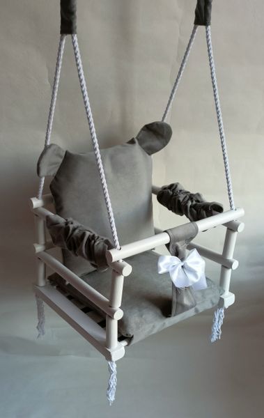 Huśtawka biała KRÓLIK 3w1 dla dzieci SZARA pokój zdjęcie 3