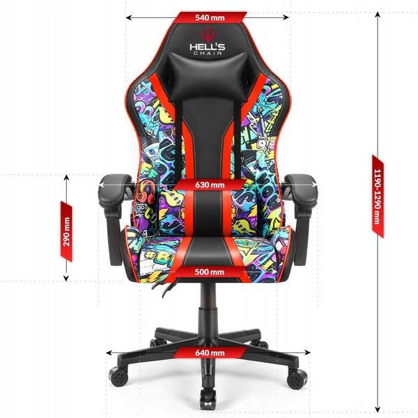 FOTEL GAMINGOWY DLA GRACZA BIUROWY HELL'S zdjęcie 2