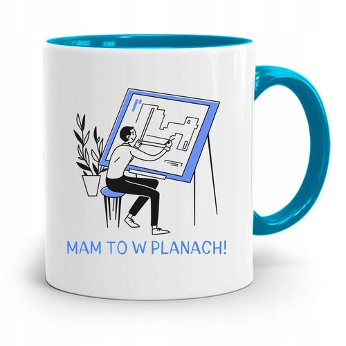 Kubek Błękitny Architekta Mam To W Planach Prezent Z Nadrukiem Ze Zdjęciem na Arena.pl
