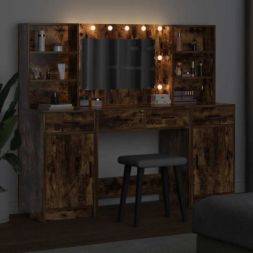 Zestaw toaletki 3 pcs Dąb wędzony Materiał drewnopochodny na Arena.pl