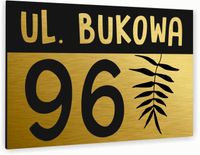 Tabliczka Tablica ADRESOWA złota DIBOND 30x20 numer domu ul. dużo wzorów