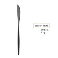 Zestaw  Sztućców Zestaw Dla 1 Osoby - HOME DECOR - Piękno I Elegancja - LOFT Nóż Deserowy Czarny