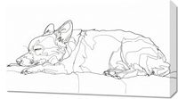 Obraz 70x40cm Śpiący Psiak
