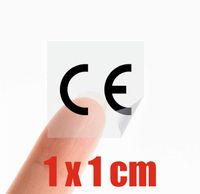 PRZEŹROCZYSTA Naklejka Certyfikowane Oznaczenie CE 1x1 cm 1000 szt