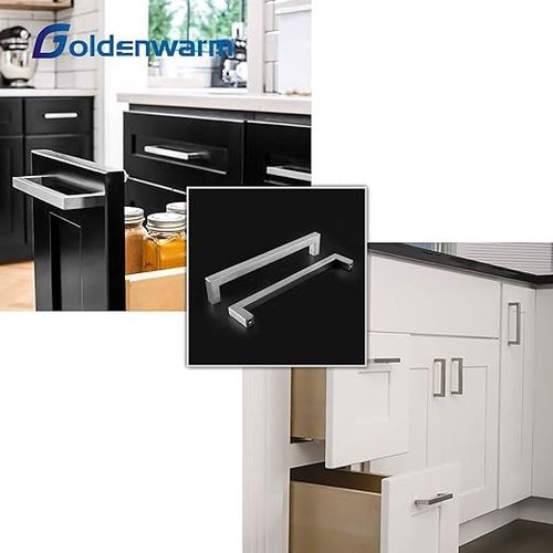 Uchwyty do szafek srebrne szczotkowane 10sztuk na Arena.pl