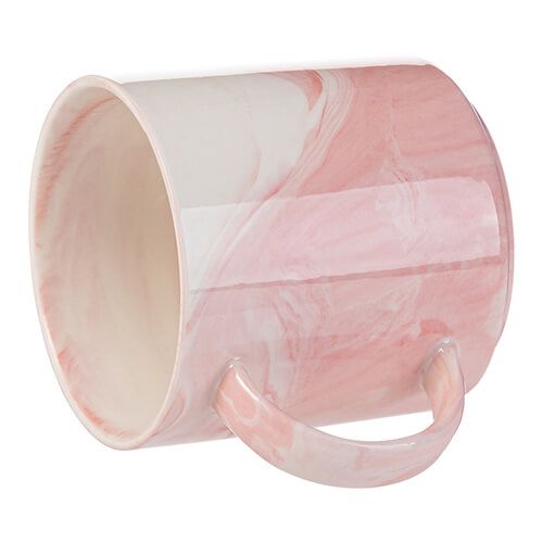 Kubek 350 ml do sublimacji - różowy marmur zdjęcie 2