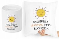 Dla Barmana Zestaw Poduszka + Skarbonka Prezent Z Nadrukiem Ze Zdjęciem