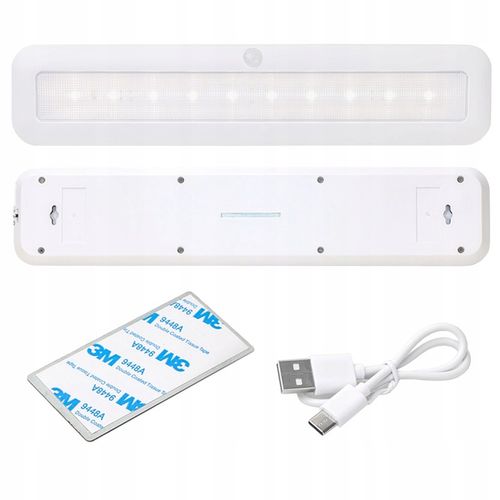 Lampka z Czujnikiem Ruchu Zmierzchu Lampa Podszafkowa Diody LED Magnes na Arena.pl