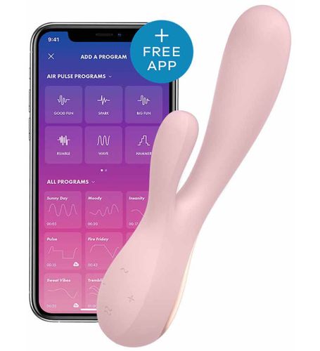 Różowy wibrator Mono Flex z aplikacją na Arena.pl