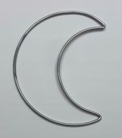 Obręcz metalowa KSIĘŻYC SREBRNY łapacza snów 17cm