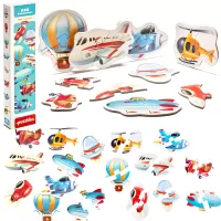 Puzzle dwuelementowe. Transport lotniczy